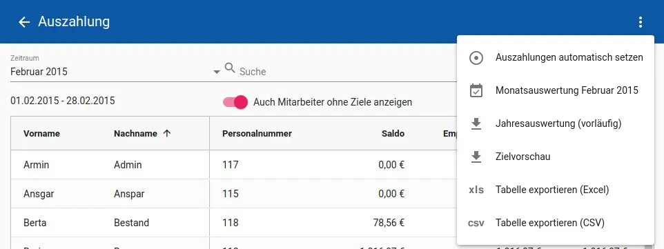 Screenshot Auszahlung Drei Punkt Menü