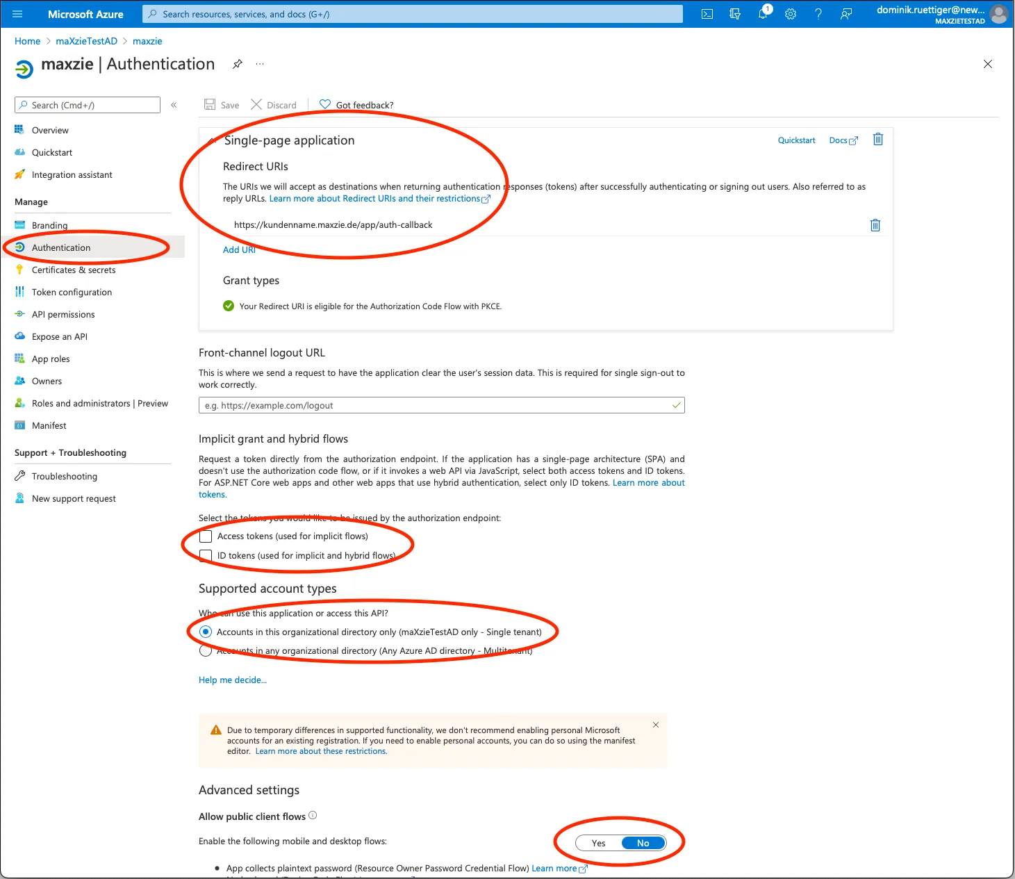 Entra ID App Settings Step 3