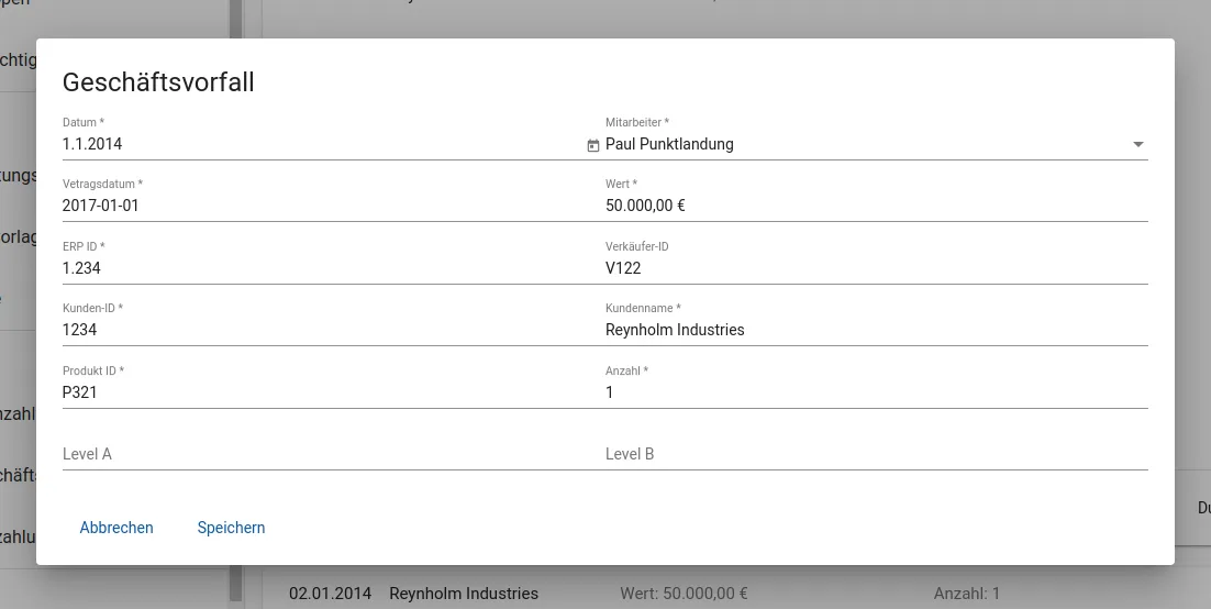 Screenshot Transactions Edit Dialog
