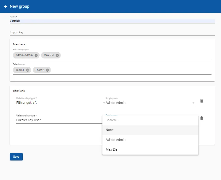 Screenshot Gruppe erstellen